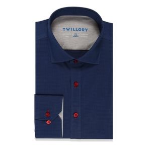 Twillory Clubber Performance Long Sleeve Button Down Navy